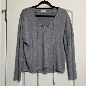 Gray long sleeve loose fit